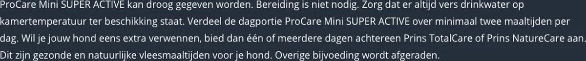 Prins Procare Super Active Mini - Hondenvoer - 3 Kg 11 Prins Procare Super Active Mini - Hondenvoer - 3 Kg - Afbeelding 9