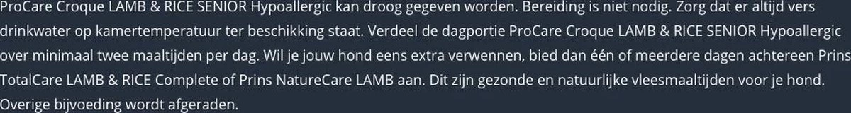 Prins ProCare Croque Lam & Rijst Senior 10 Kg - Hond 10 Prins ProCare Croque Lam & Rijst Senior 10 Kg - Hond - Afbeelding 8