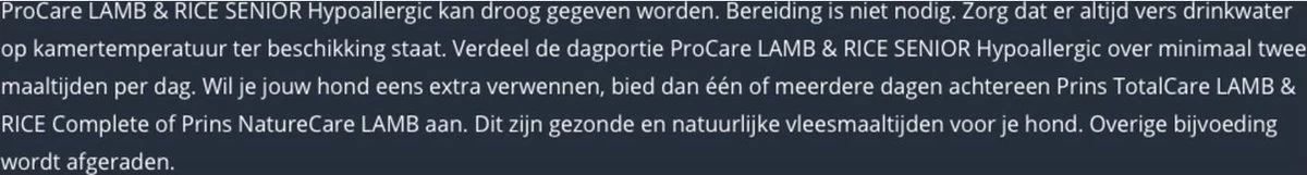 Prins Procare Hypoallergic Senior - Lam & Rijst - Hondenvoer - 15 Kg 14 Prins Procare Hypoallergic Senior - Lam & Rijst - Hondenvoer - 15 Kg - Afbeelding 12