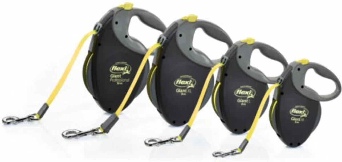 Flexi Giant Tape - Hondenriem - Zwart/Geel - XL - 8 M - (<50 Kg) 13 Flexi Giant Tape - Hondenriem - Zwart/Geel - XL - 8 M - (<50 Kg) - Afbeelding 11