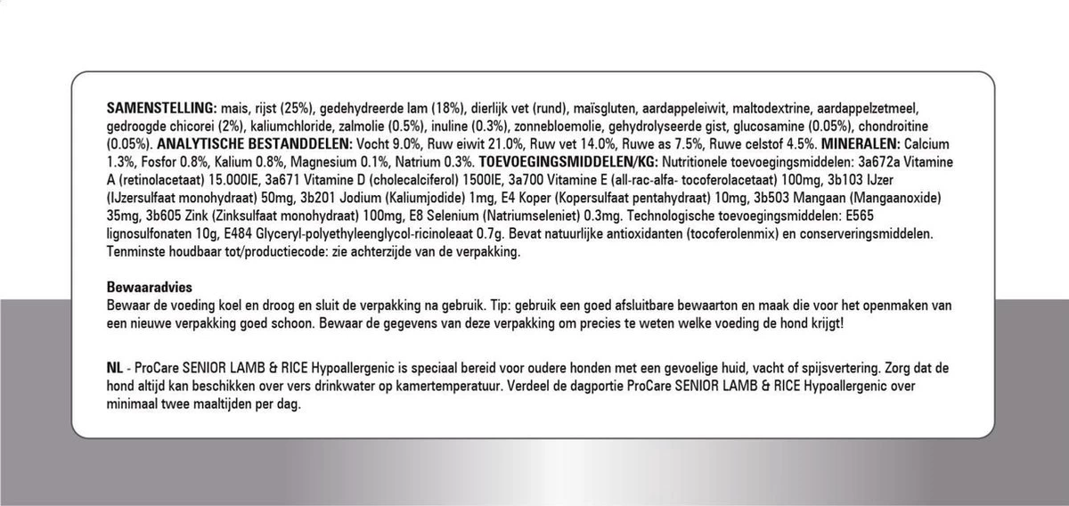 Prins Procare Hypoallergic Senior - Lam & Rijst - Hondenvoer - 15 Kg 13 Prins Procare Hypoallergic Senior - Lam & Rijst - Hondenvoer - 15 Kg - Afbeelding 11