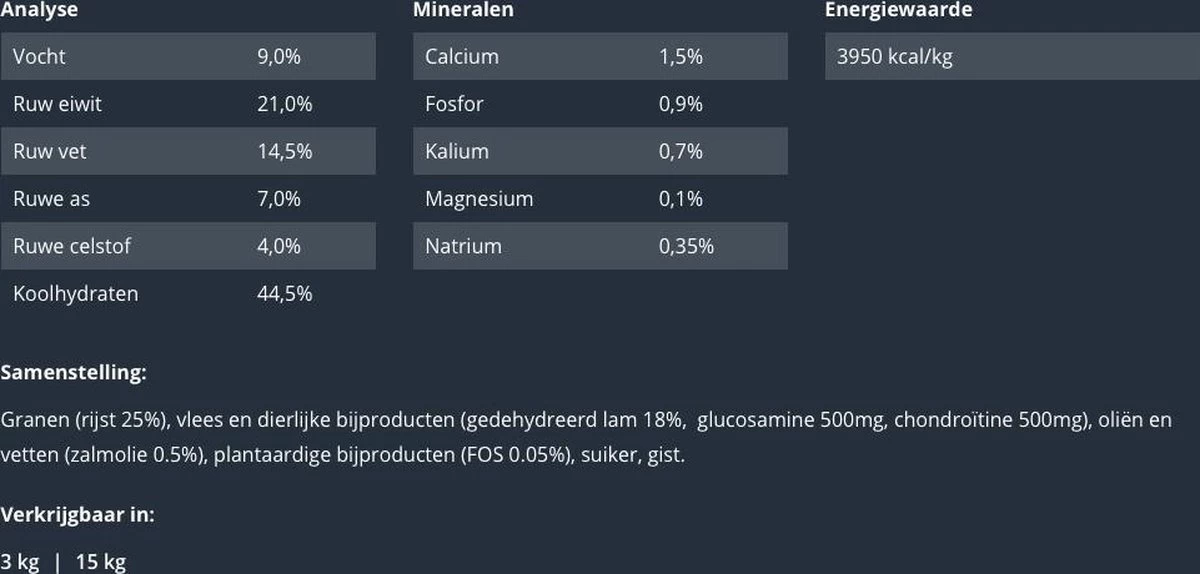 Prins Procare Hypoallergic Senior - Lam & Rijst - Hondenvoer - 15 Kg 12 Prins Procare Hypoallergic Senior - Lam & Rijst - Hondenvoer - 15 Kg - Afbeelding 10