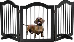 Paws & Claws - Hondenhek –Deurhekje - Dog Barrier - 154,5 X 61 Cm - Opvouwbaar - Zwart