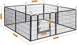 Hoppa! Hondenhekje - Puppyren - 160x160 Cm - 8 Delen Van 80 X 60 Cm - Vierkant, Rechthoek Of Achthoek Naar Keuze - Zwart -Dierenwinkel 1200x701 3