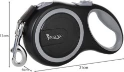 Hondenriem-Looplijn-Zwart/Grijs-8 Meter Oprol-Hond Lijn-Automatisch Rollijn -Dierenwinkel 1200x704 3