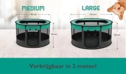 Meisterpet - Opvouwbare Puppyren Rond - (Ø X H) 115 X 58 Cm - Met Gratis Dieren Verzorging Set -Dierenwinkel 1200x708 2