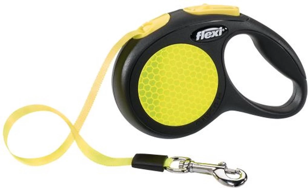 Flexi New Neon Tape - Hondenriem - Geel/Zwart - M - 5 M - (<25 Kg) 18 Flexi New Neon Tape - Hondenriem - Geel/Zwart - M - 5 M - (<25 Kg) - Afbeelding 16