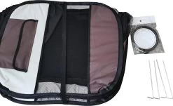 Dailyibed Opvouwbare Puppyren - Bruin - 115x115x58 Cm - Incl. Draagtas - Incl. Voederbak -Dierenwinkel 1200x736