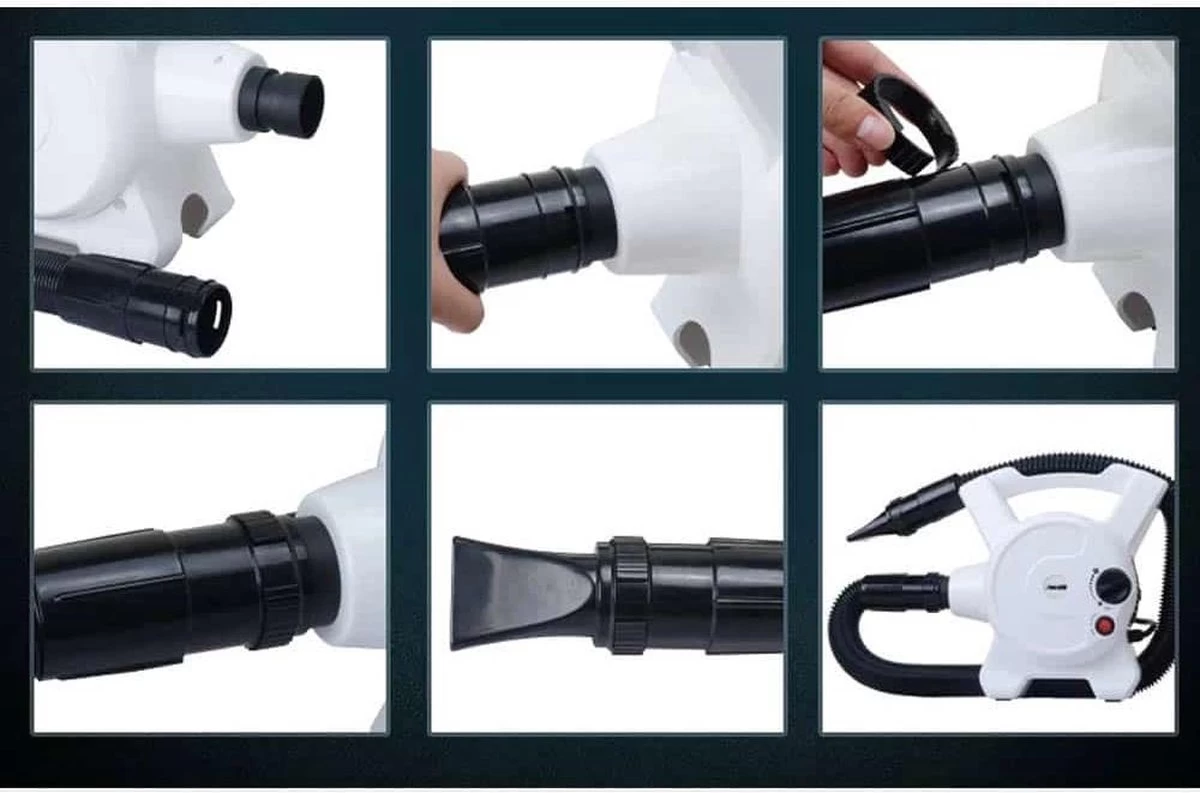 Hondenfohn - Waterblazer Met Draaiknop - 2400W Vermogen Met Warme En Koude Stand - Wit 11 Hondenfohn - Waterblazer Met Draaiknop - 2400W Vermogen Met Warme En Koude Stand - Wit - Afbeelding 9