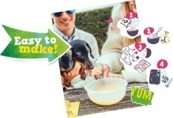 Smoofl Honden Lekkernij - Starter Kit Om Je Eigen Honden Ijs Te Maken, Kit Met 2 Ijsmixen Voor Honden, Pindakaas En Aardbei Smaak, Een Pootvormige Silicone Vorm - Voor 4 Hondenijsjes -Dierenwinkel 1200x819