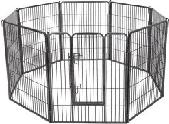 MaxxPet Puppyren - Hondenbench - Hondenren- Puppyren Met 8 Kennelpanelen - Staal -80 X 100 Cm Ø 210 Cm -Dierenwinkel 1200x879