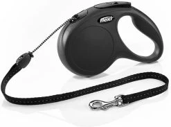 Flexi Rollijn Met Koord - Medium - Zwart - 8 Meter