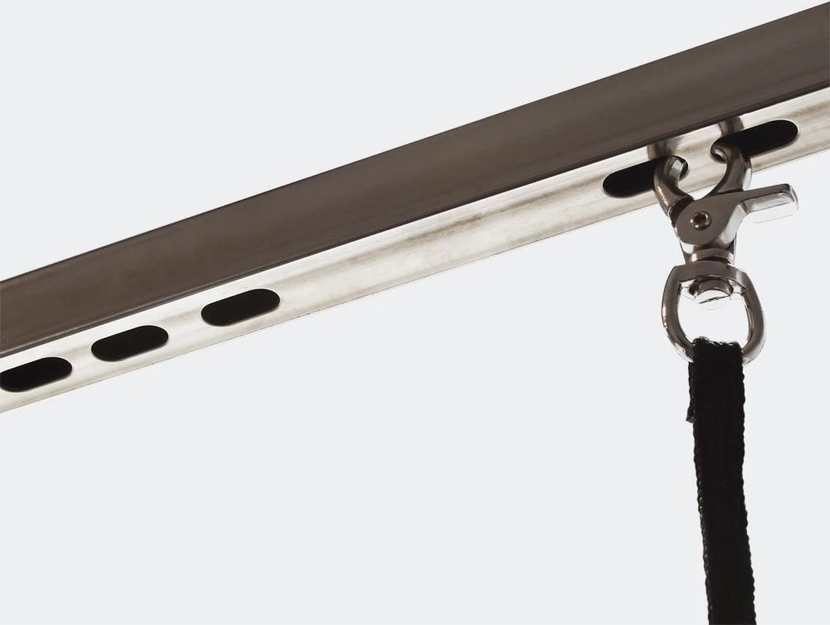 Honden Trimtafel Met Enkele Aanlijnoptie, 760 Mm Hoog, Inklapbaar; Kniptafel - Wastafel Met Lus Zwart / Grijs - Verzorgingstafel Voor Huisdieren - Multistrobe 4 Honden Trimtafel Met Enkele Aanlijnoptie, 760 Mm Hoog, Inklapbaar; Kniptafel - Wastafel Met Lus Zwart / Grijs - Verzorgingstafel Voor Huisdieren - Multistrobe - Afbeelding 2