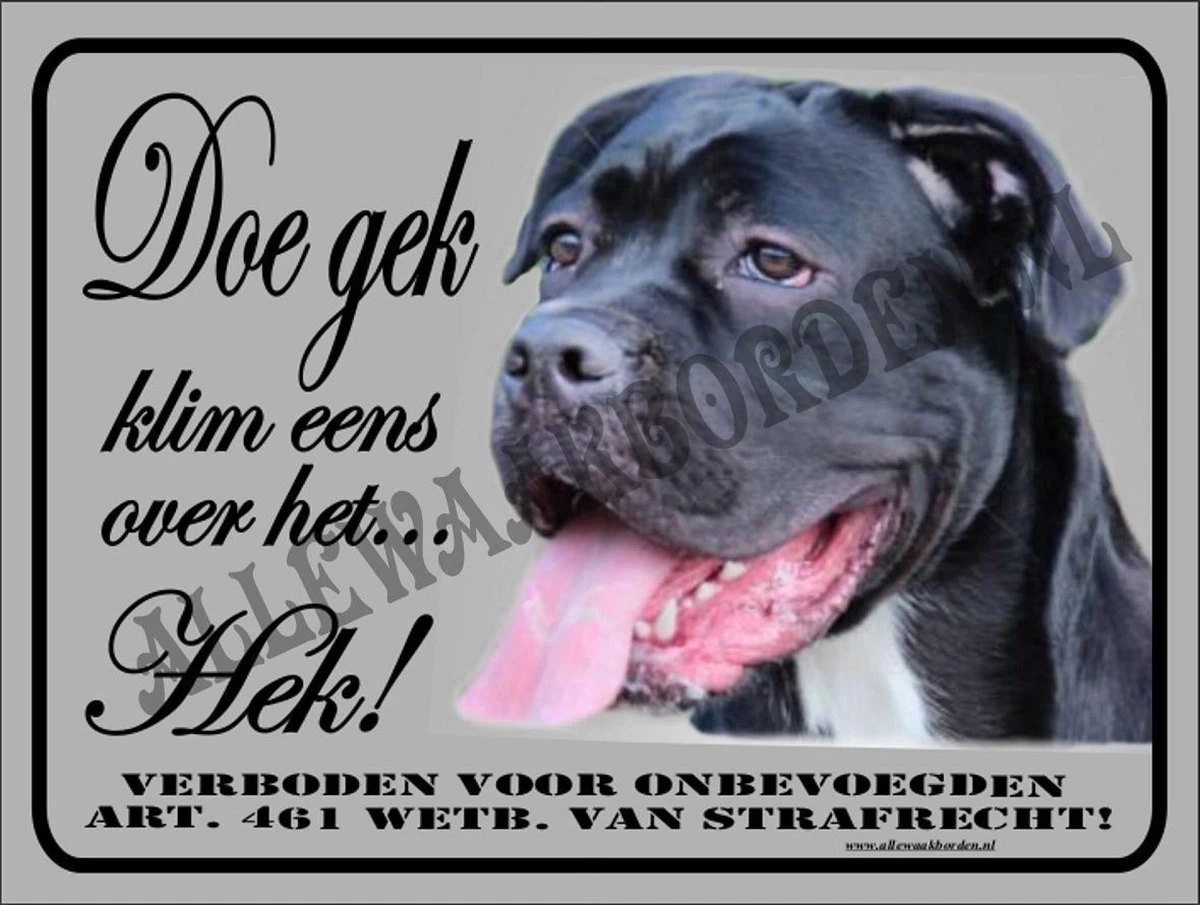 Merkloos Cane Corso 122 Waakbord Doe Gek - 15 X 20 Cm 3 Merkloos Cane Corso 122 Waakbord Doe Gek - 15 X 20 Cm