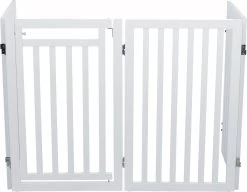 Trixie Hondenhek Met Deur Wit - 60-160 X 81 CM -Dierenwinkel 1200x931