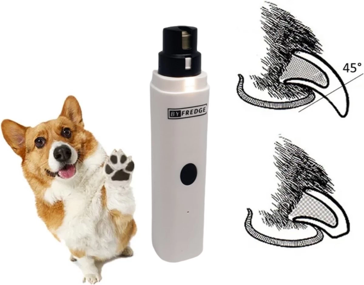 By Fredge® Elektrische Nagelvijl Voor Huisdieren - Nagel Trimmer Hond, Kat En Konijn - Nagelvijl Huisdieren - Nagel Vijl Kat - 100% Veilig - USB Oplaadbaar - Lage Vibratie En Geluid - Draadloos - Wit 3 By Fredge® Elektrische Nagelvijl Voor Huisdieren - Nagel Trimmer Hond, Kat En Konijn - Nagelvijl Huisdieren - Nagel Vijl Kat - 100% Veilig - USB Oplaadbaar - Lage Vibratie En Geluid - Draadloos - Wit
