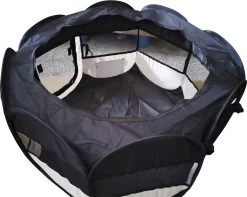 Dailyibed Opvouwbare Puppyren - Zwart - 115x115x58 Cm - Incl. Draagtas - Incl. Voederbak -Dierenwinkel 1200x958 3