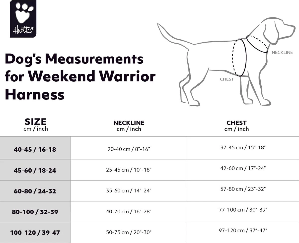 Hurtta Weekend Warrior Harness - 80/100 Cm - Raven 11 Hurtta Weekend Warrior Harness - 80/100 Cm - Raven - Afbeelding 9