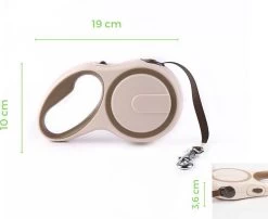 Hondenriem - Leiband Hond - Rollijn - 5 Meter - Beige - Riem Met Oprolsysteem - Hondenriem Flexi - Hondenlijn - Uitlaatriem -Dierenwinkel 1200x980 3