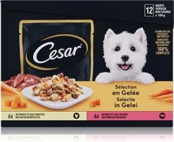 Cesar Selectie In Gelei Maaltijdzakjes Honden Natvoer - Vlees En Groenten In Gelei - 48 X 100g 8 Cesar Selectie In Gelei Maaltijdzakjes Honden Natvoer - Vlees En Groenten In Gelei - 48 X 100g -Dierenwinkel 1200x982