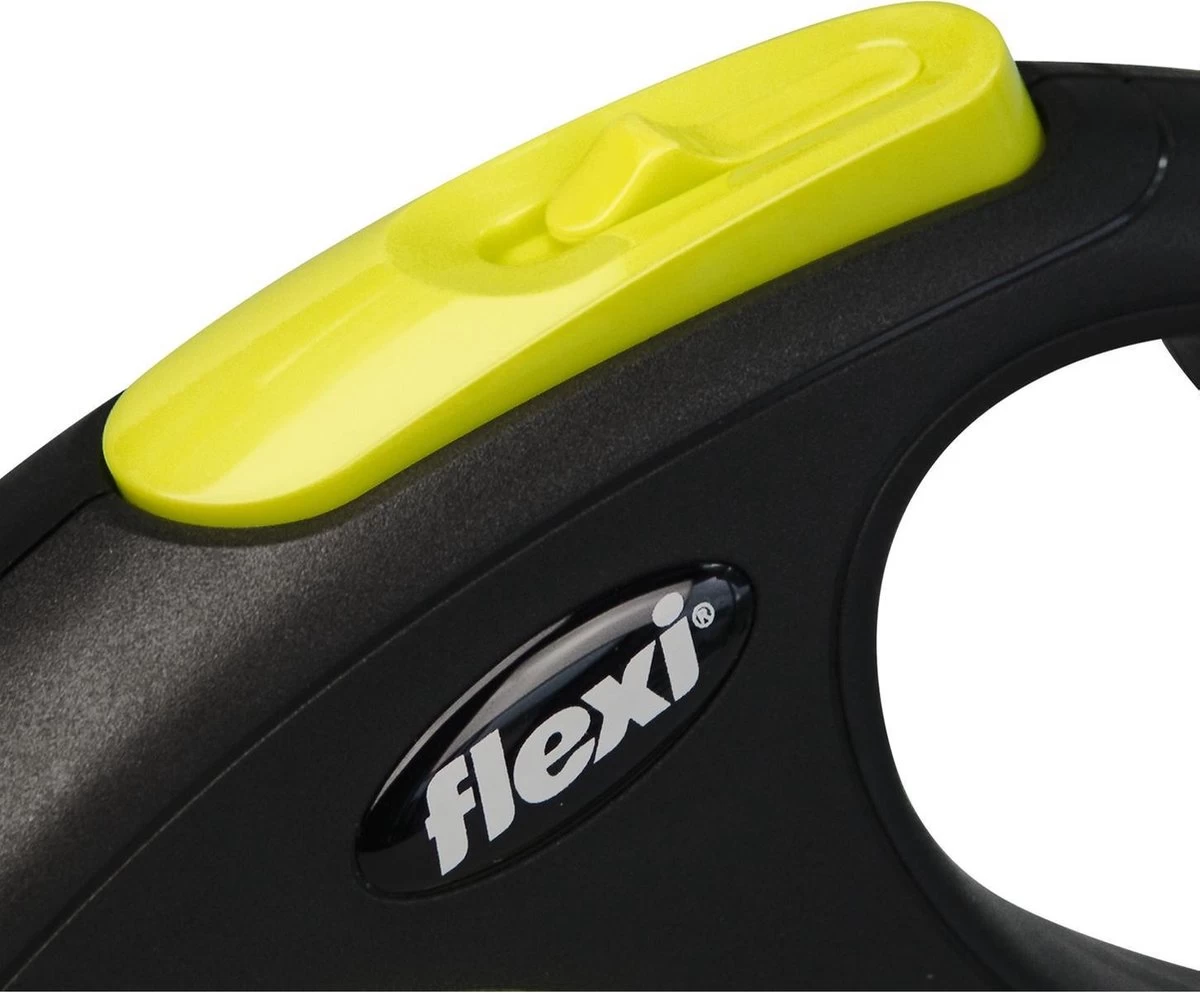 Flexi New Neon Tape - Hondenriem - Geel/Zwart - M - 5 M - (<25 Kg) 4 Flexi New Neon Tape - Hondenriem - Geel/Zwart - M - 5 M - (<25 Kg) - Afbeelding 2