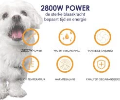 Forgoods Professionele Hondenfohn - Waterblazer Voor Honden - Hondenfohn Met 4 Opzetstukken - 2800W Verstelbaar Vermogen - Roze -Dierenwinkel 1200x997 2