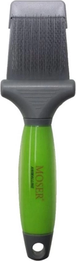 Moser Premium Slicker Borstel - Hondenvachtborstel - Groen Grijs -Dierenwinkel 352x1200