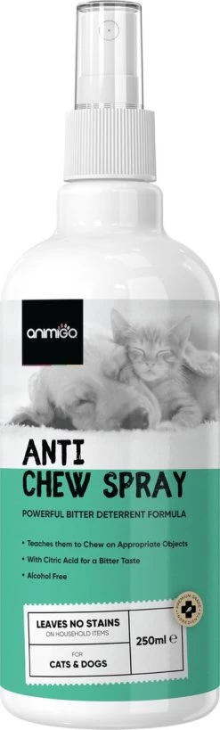Animigo Anti Bijt En Knaag Spray Voor Honden En Katten - 250 Ml - Tegen Ongewenst Knagen En Bijten - 100% Natuurlijk