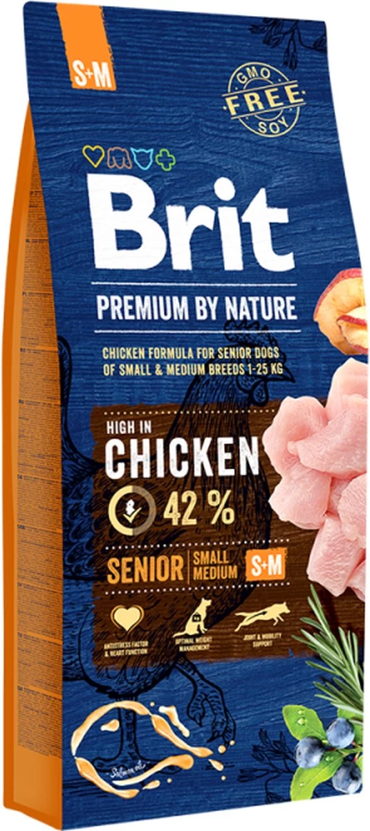 Brit Premium By Nature Hondenvoer Senior S/M 15 Kg - Hond 4 Brit Premium By Nature Hondenvoer Senior S/M 15 Kg - Hond - Afbeelding 2