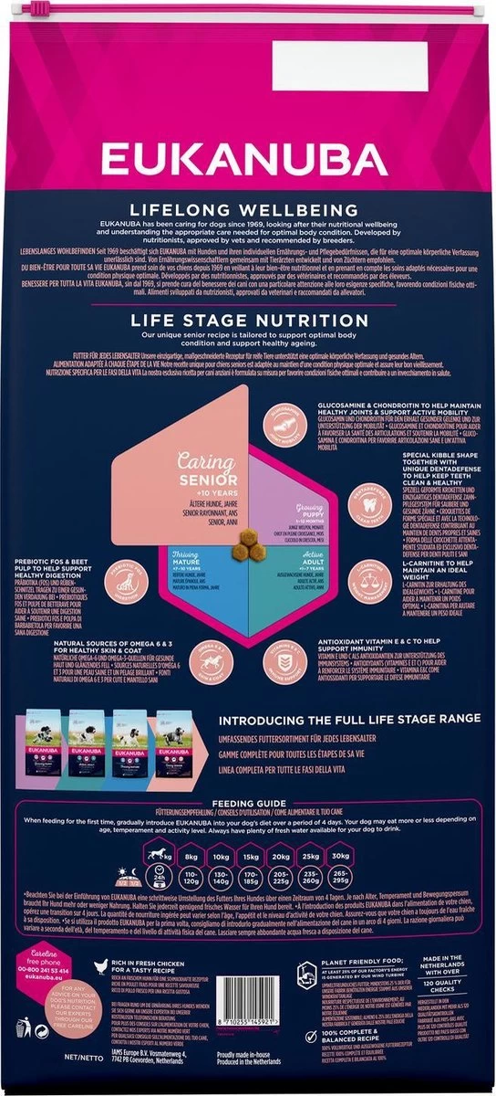 Eukanuba Caring Senior Medium Breed Kip - Hondenvoer - 15 Kg 4 Eukanuba Caring Senior Medium Breed Kip - Hondenvoer - 15 Kg - Afbeelding 2