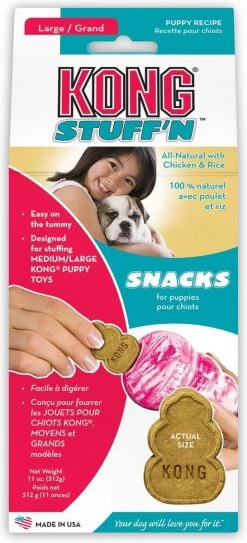 Kong Stuff 'N Snacks Puppy Hondensnack - Kip&Rijst - L -Dierenwinkel 546x1200