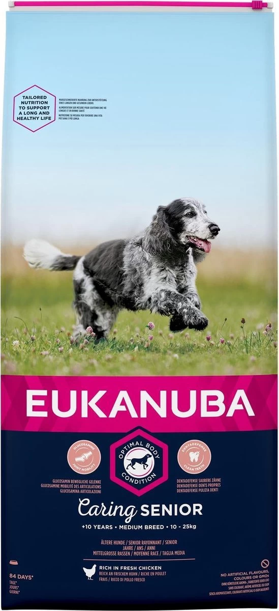Eukanuba Caring Senior Medium Breed Kip - Hondenvoer - 15 Kg 5 Eukanuba Caring Senior Medium Breed Kip - Hondenvoer - 15 Kg - Afbeelding 3