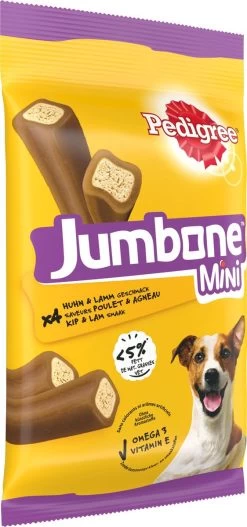 Pedigree Jumbone Hondensnacks Mini - Kip & Lam - 8 X 4 Stuks -Dierenwinkel 562x1200 1