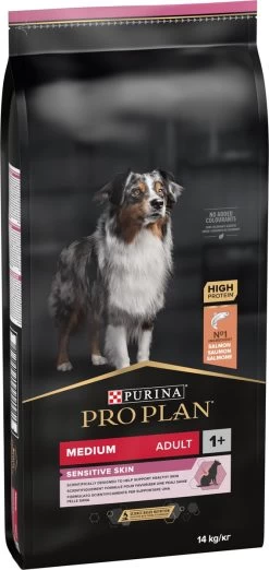 Pro Plan Medium Adult Sensitive Skin - Honden Droogvoer - Zalm - 14 Kg -Dierenwinkel 568x1200 1