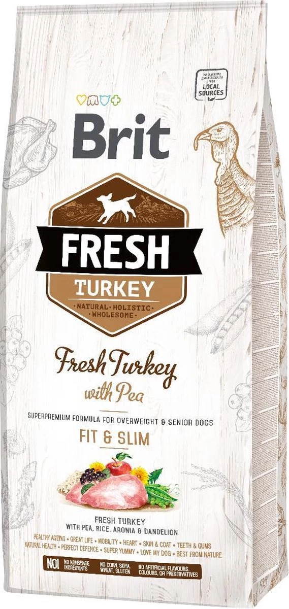 Brit Fresh Turkey & Pea Light Fit & Slim 12 Kg - Hond 3 Brit Fresh Turkey & Pea Light Fit & Slim 12 Kg - Hond