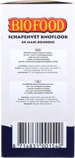 Biofood Schapenvet Maxi Bonbons - Knoflook - 40 Stuks -Dierenwinkel 572x1200 4