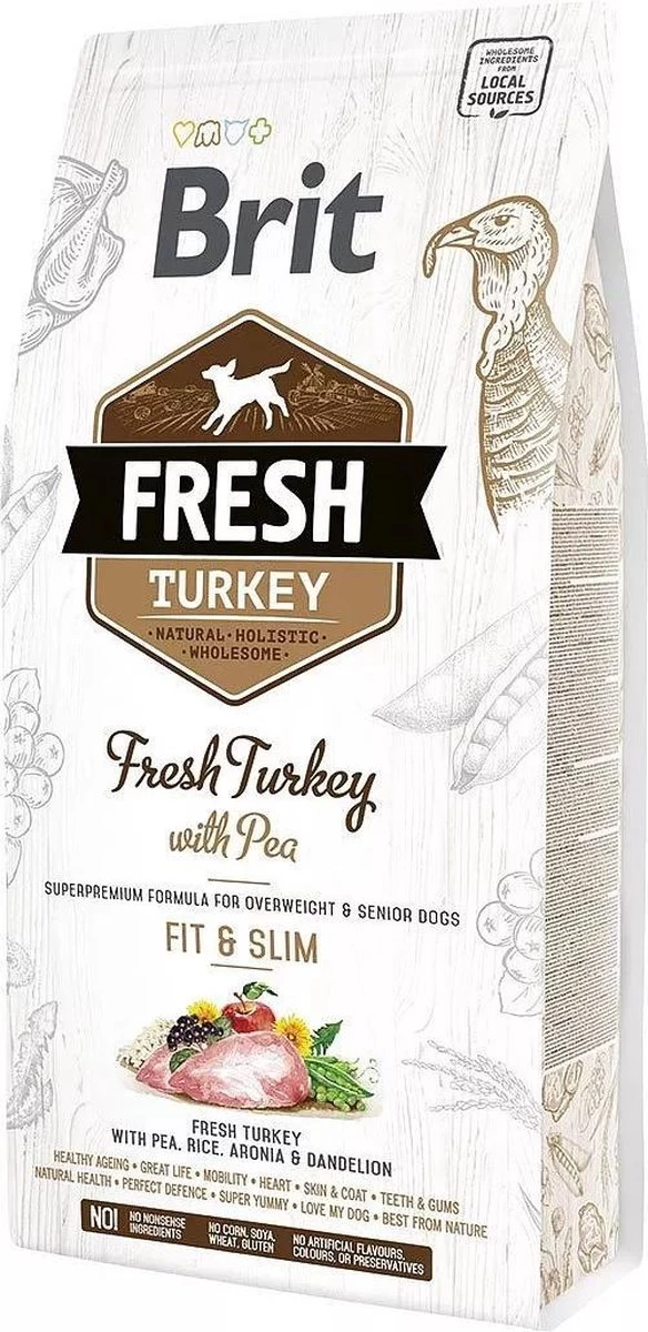 Brit Fresh Turkey & Pea Light Fit & Slim 12 Kg - Hond 5 Brit Fresh Turkey & Pea Light Fit & Slim 12 Kg - Hond - Afbeelding 3
