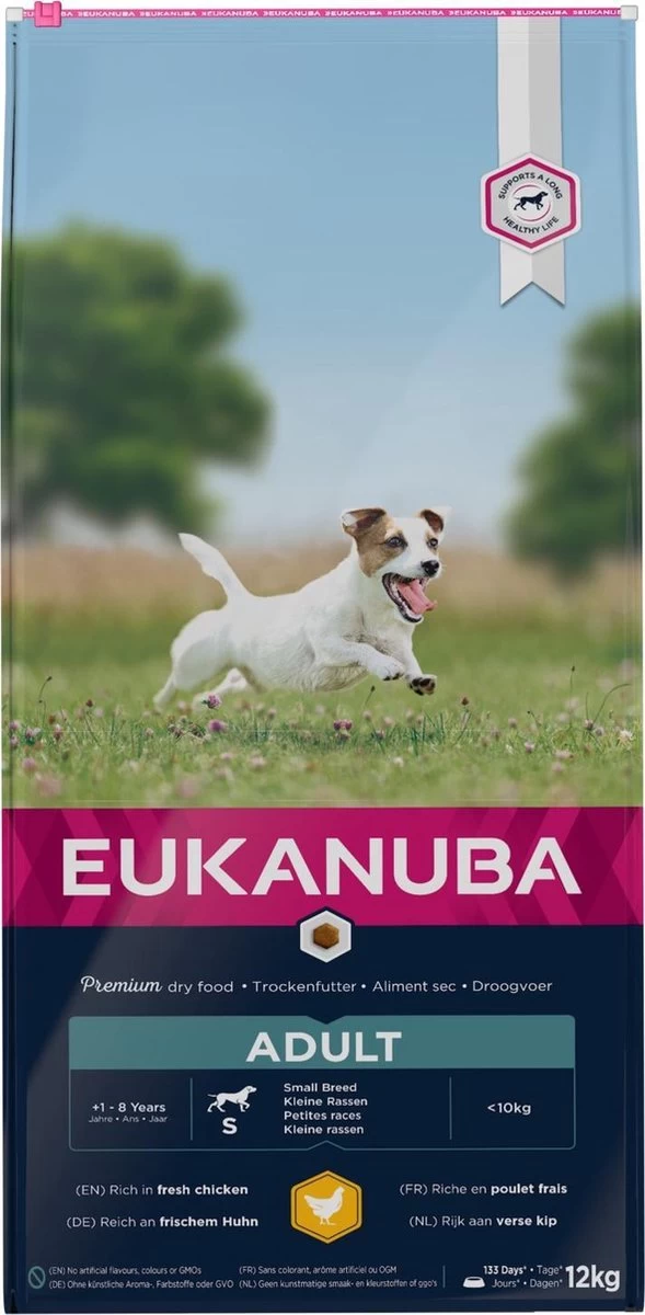 EUKANUBA Dog Adult - Small Breed Hondenvoer Smaak: Kip - 12 Kg 3 EUKANUBA Dog Adult - Small Breed Hondenvoer Smaak: Kip - 12 Kg