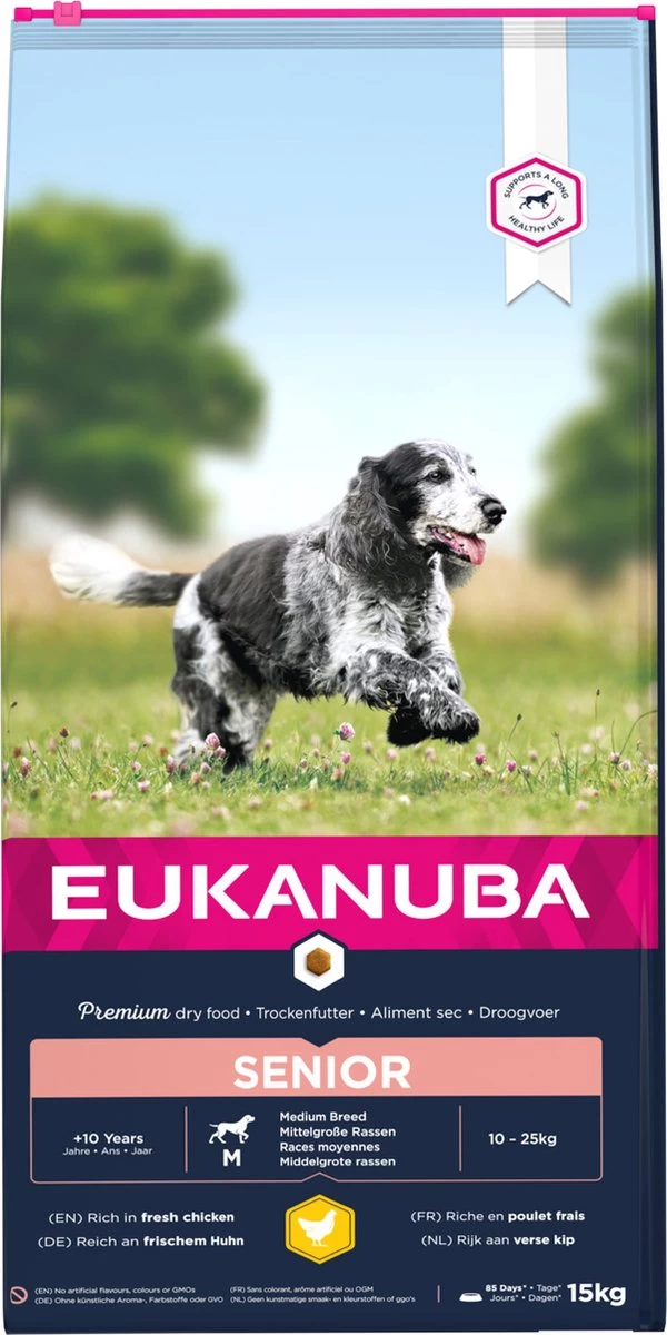 Eukanuba Caring Senior Medium Breed Kip - Hondenvoer - 15 Kg 6 Eukanuba Caring Senior Medium Breed Kip - Hondenvoer - 15 Kg - Afbeelding 4