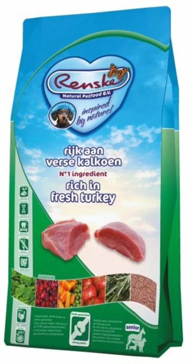 Renske Super Premium Senior Kalkoen Graanvrij 12 KG 9 Renske Super Premium Senior Kalkoen Graanvrij 12 KG - Afbeelding 7