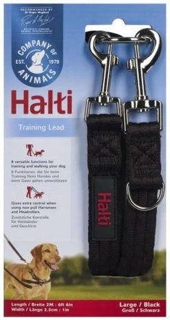 Company Of Animals Halti Trainingslijn - Large - 2 Meter - Verstelbaar - Zwart -Dierenwinkel 637x1200