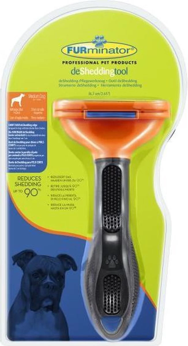 Furminator Hond Kortharig - Hondenborstel - M 5 Furminator Hond Kortharig - Hondenborstel - M - Afbeelding 3