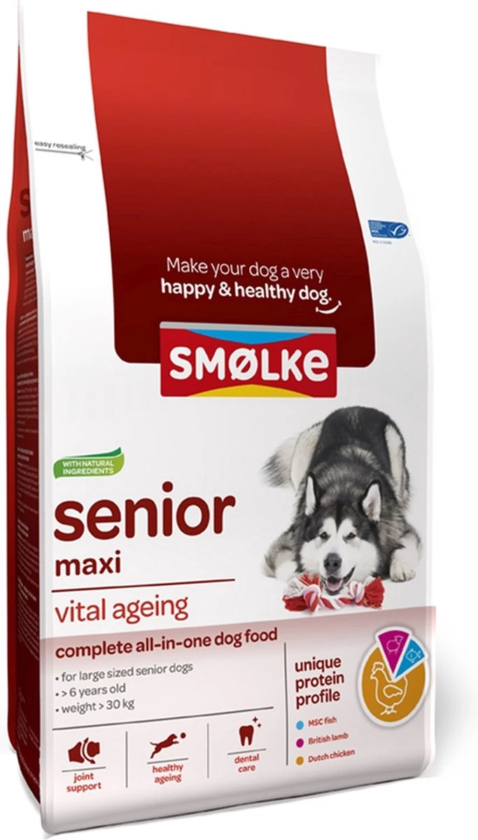 Smolke Senior Maxi - Rijst & Lam - Hondenvoer - 3 Kg 3 Smolke Senior Maxi - Rijst & Lam - Hondenvoer - 3 Kg
