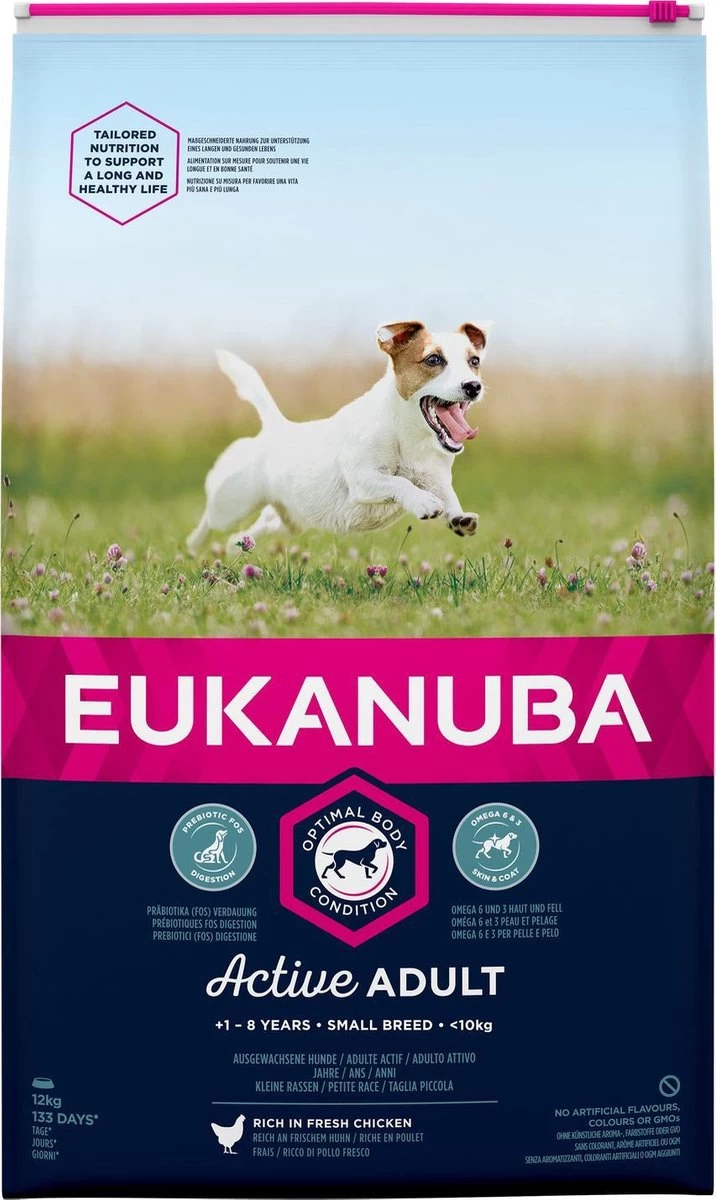 EUKANUBA Dog Adult - Small Breed Hondenvoer Smaak: Kip - 12 Kg 5 EUKANUBA Dog Adult - Small Breed Hondenvoer Smaak: Kip - 12 Kg - Afbeelding 3