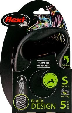 Hondenriem - Looplijn - FLEXI Rollijn BLACK DESIGN TAPE - S - ZWART - 5 Meter -Dierenwinkel 765x1200 3