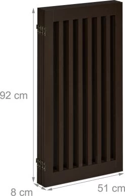 Relaxdays Veiligheidshekje Hout - 92 Cm Hoog - Kinderhek - Hondenhek - Inklapbaar - Bruin - 4 Panelen -Dierenwinkel 766x1200 2