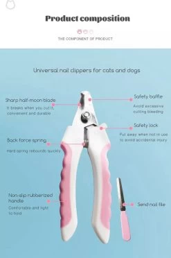 Merkloos Professionele Nagelschaar - Dieren Nagelschaar - Roze - Honden Nagelknipper - Hondennagels - Honden Knip Schaar - Honden Knipsch -Dierenwinkel 797x1200 1