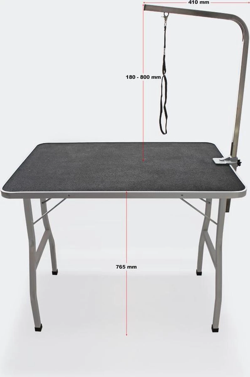Honden Trimtafel Met Enkele Aanlijnoptie, 760 Mm Hoog, Inklapbaar; Kniptafel - Wastafel Met Lus Zwart / Grijs - Verzorgingstafel Voor Huisdieren - Multistrobe 8 Honden Trimtafel Met Enkele Aanlijnoptie, 760 Mm Hoog, Inklapbaar; Kniptafel - Wastafel Met Lus Zwart / Grijs - Verzorgingstafel Voor Huisdieren - Multistrobe - Afbeelding 6