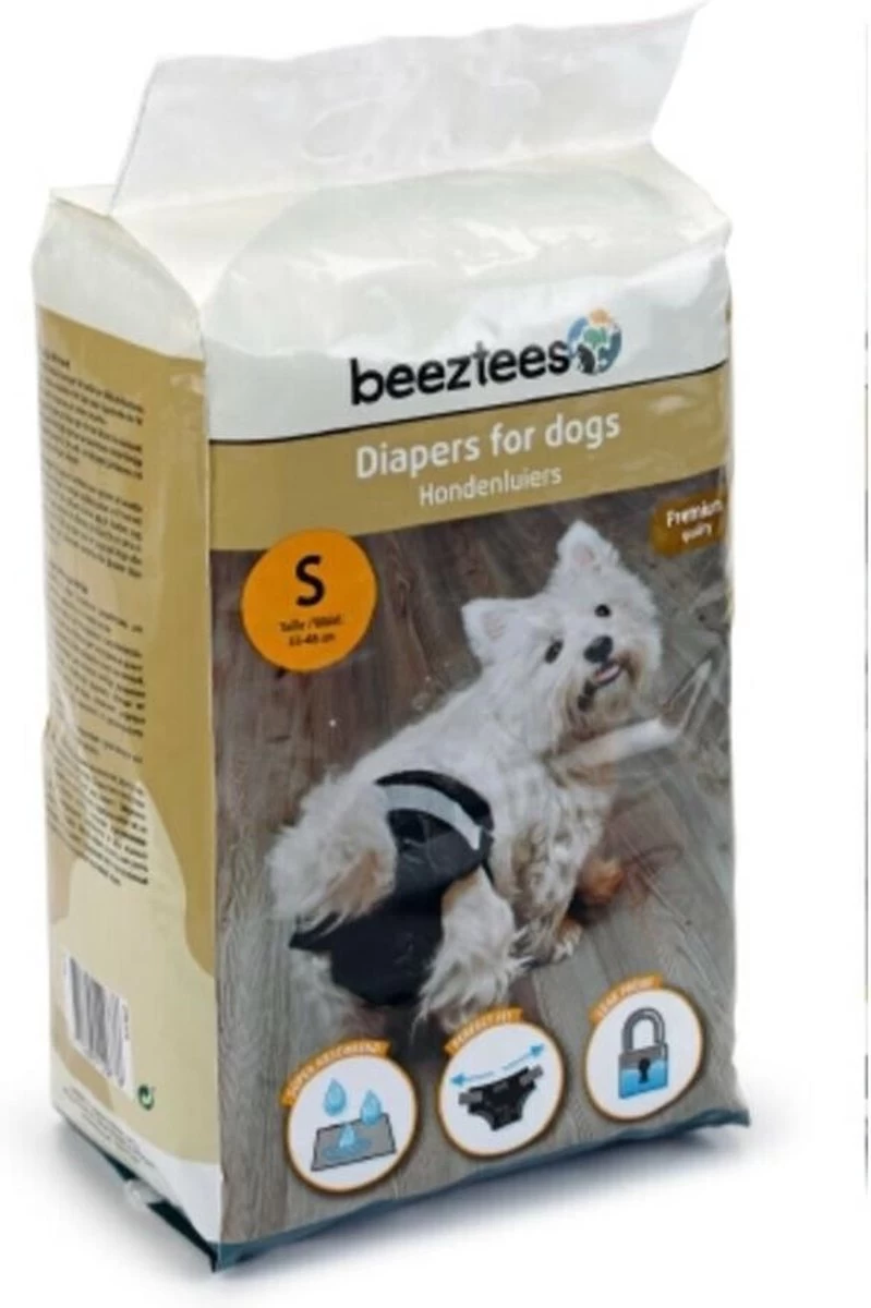 Beeztees - Hondenluier - Zwart - S - 20ST 3 Beeztees - Hondenluier - Zwart - S - 20ST