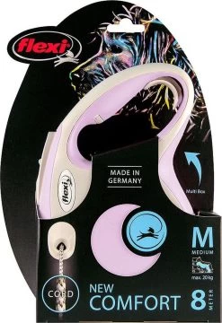 Hondenriem - Looplijn - FLEXI Rollijn NEW COMFORT Koord - M - Rose - 8 Meter -Dierenwinkel 824x1200 1